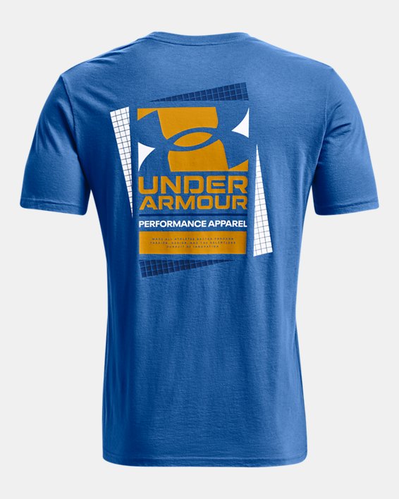 Men's UA Multicolor Box Logo Short Sleeve, Blue, pdpMainDesktop image number 5